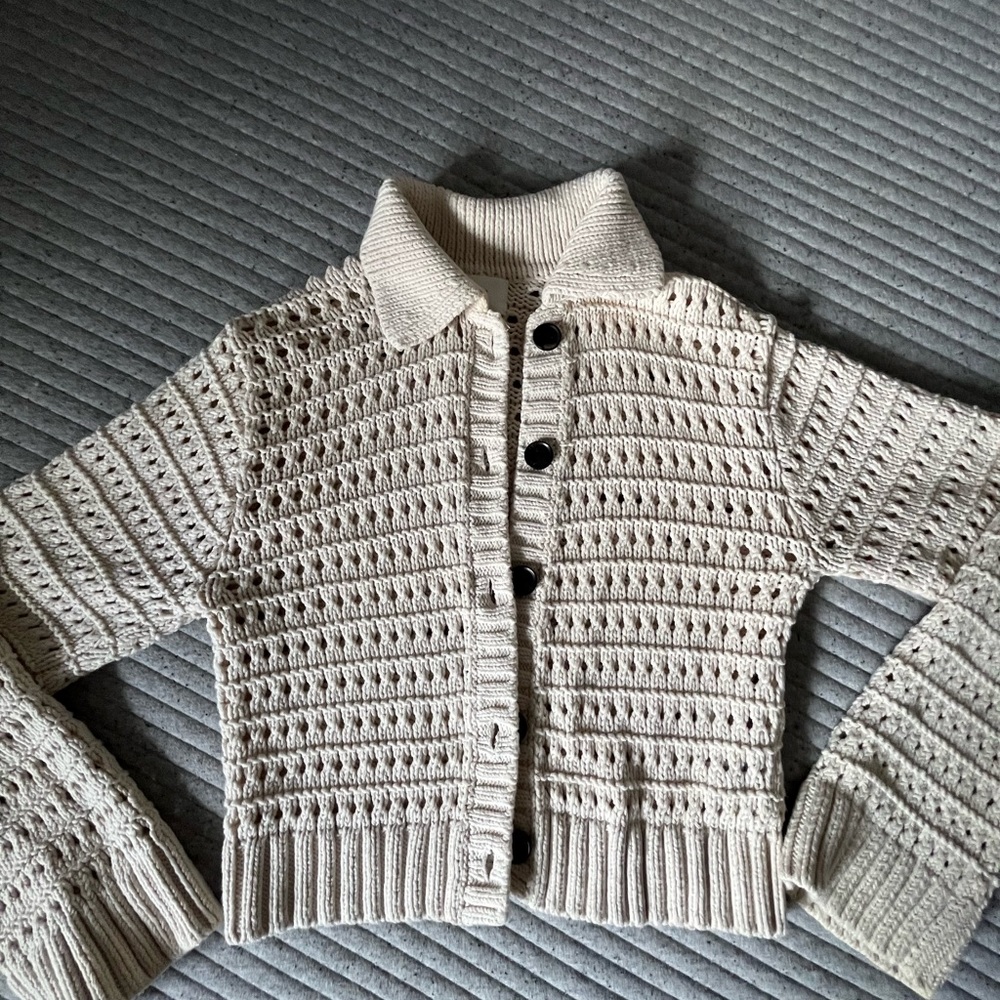 Chic Cream Knit Cardigan